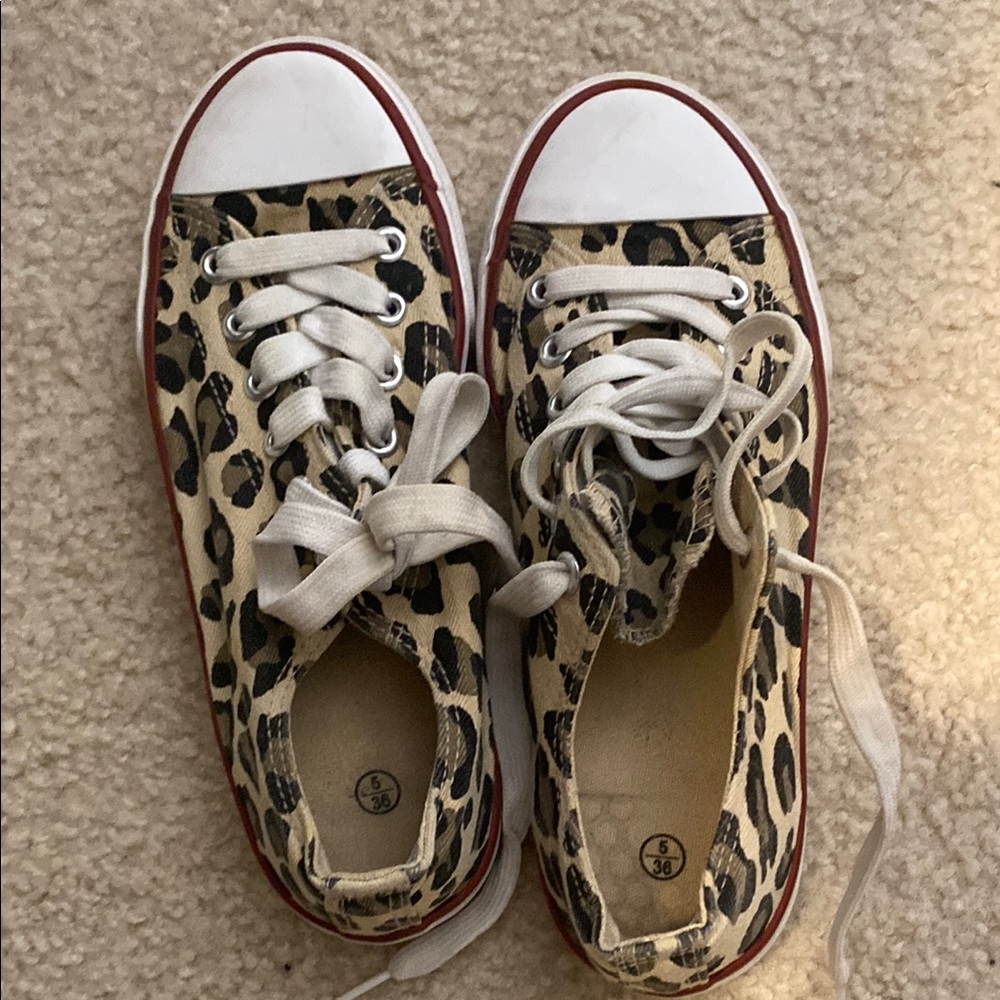 Leopard Print Canvas Sneakers‎ - Picture 3 of 4